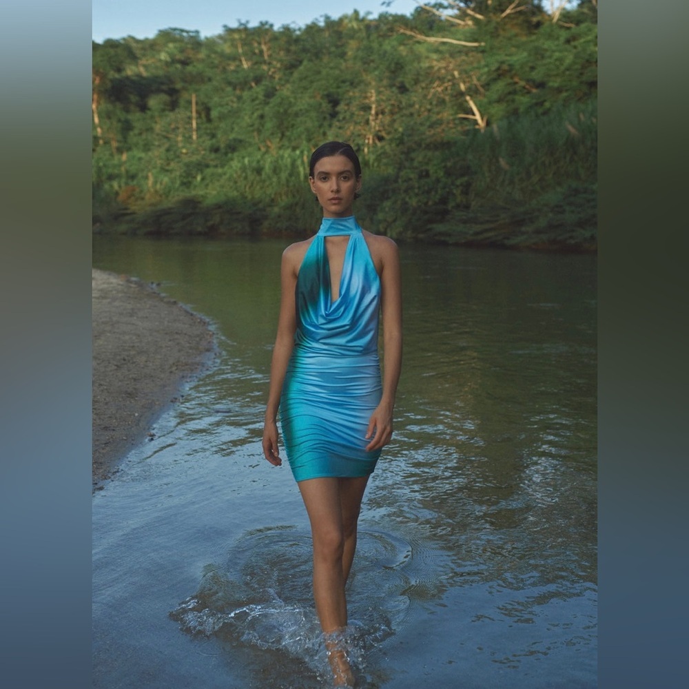 NWT Baobab DONNA DRESS NOTTE mini blue dress